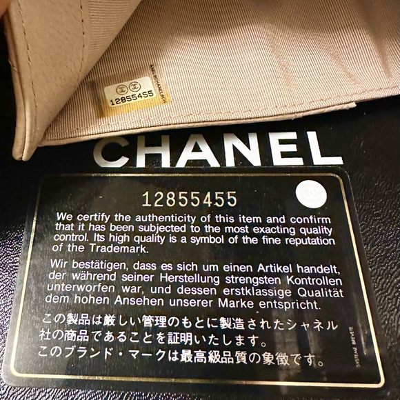 CHANEL Trifold Flap Long Wallet in Beige Caviar Skin - Picture 9 of 9